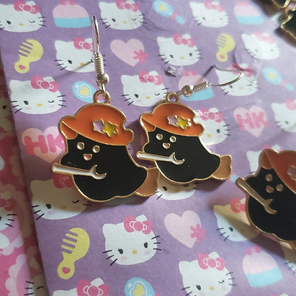 Black Ghost Earrings